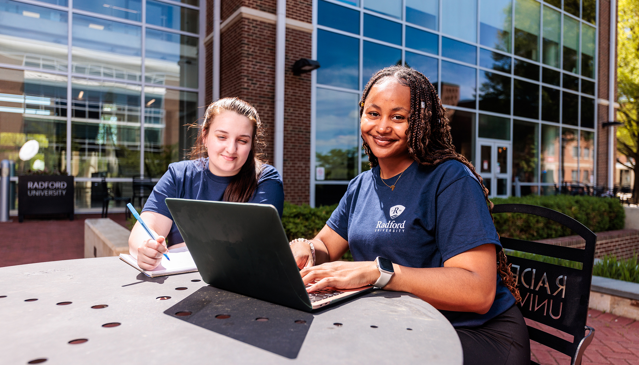 students on lap top