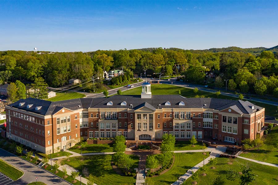 Exterior view of Radford University's Kyle Hall