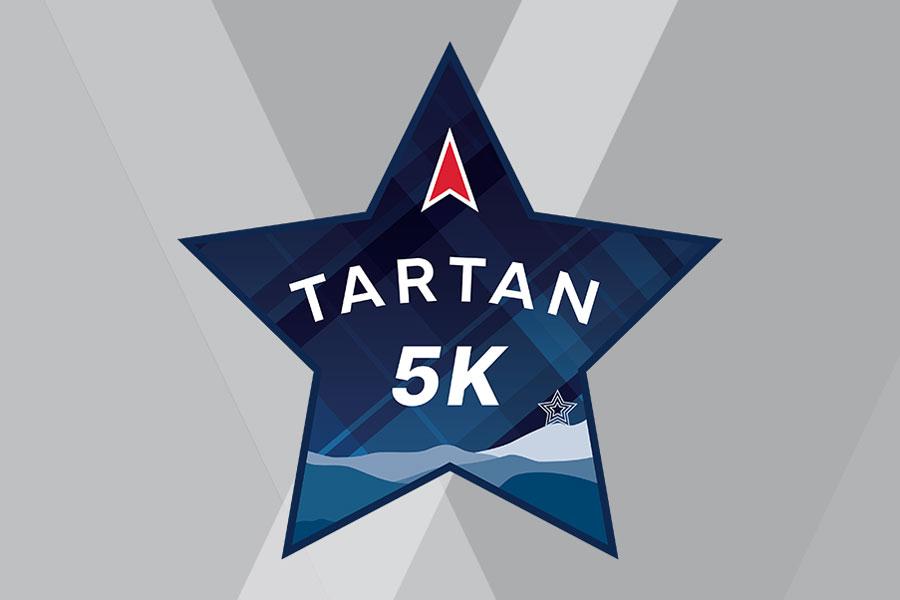 Tartan 5k star shaped logo