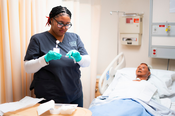 nursing student in skills lab from 2024