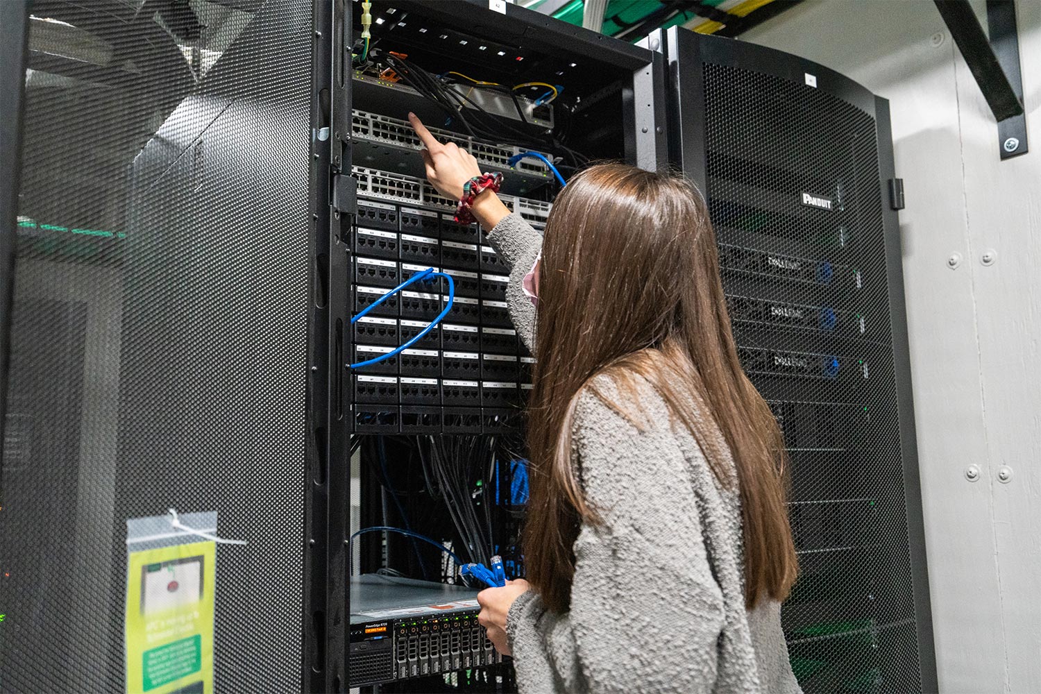 girl in computer room