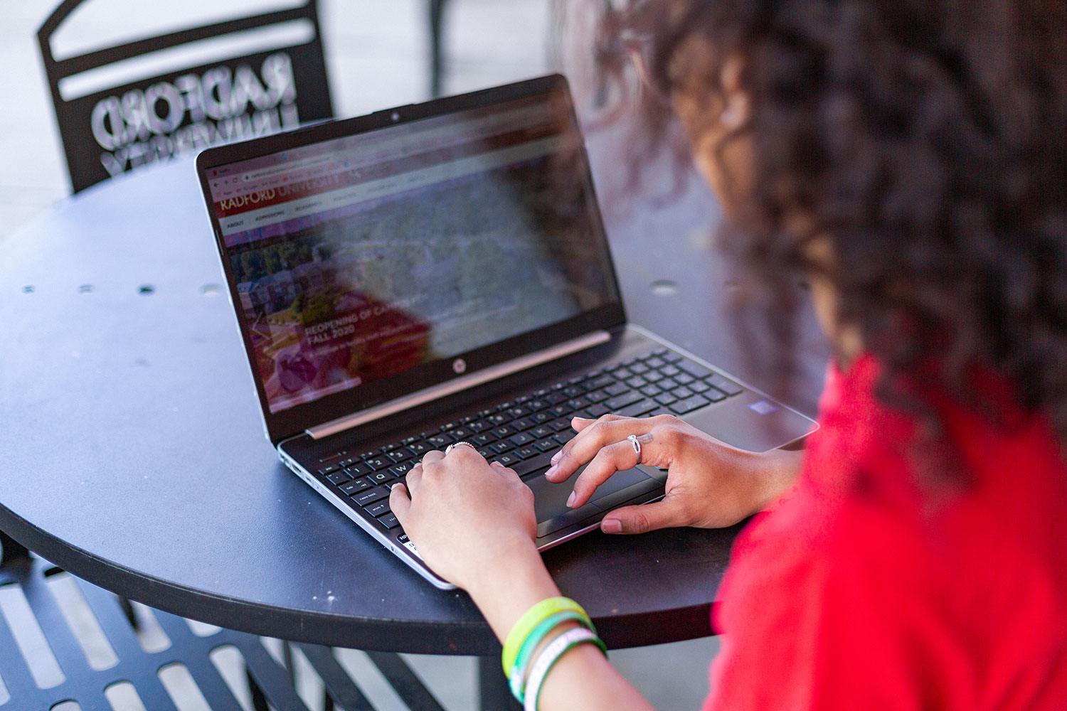 student on laptop