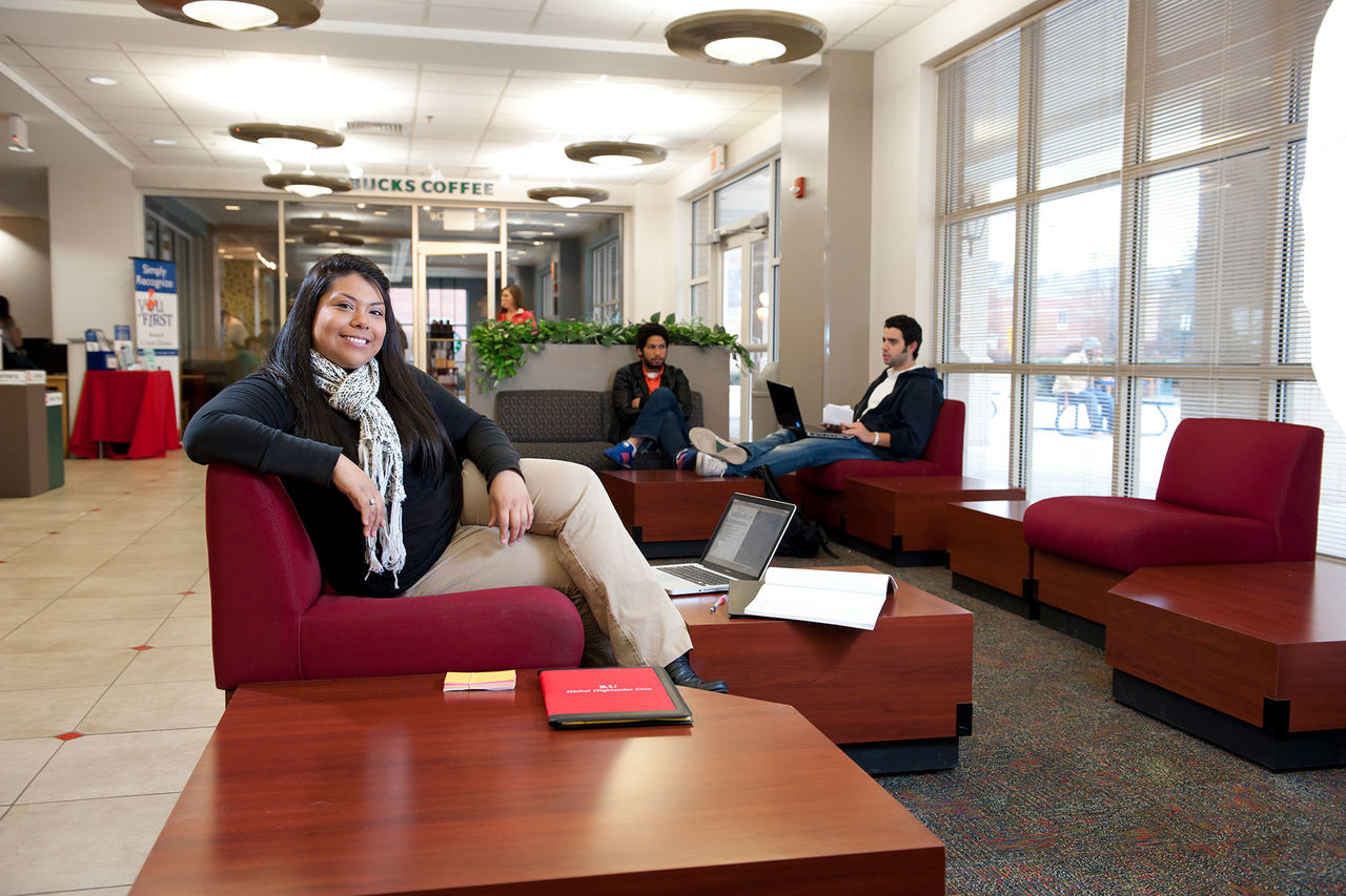 student sitting