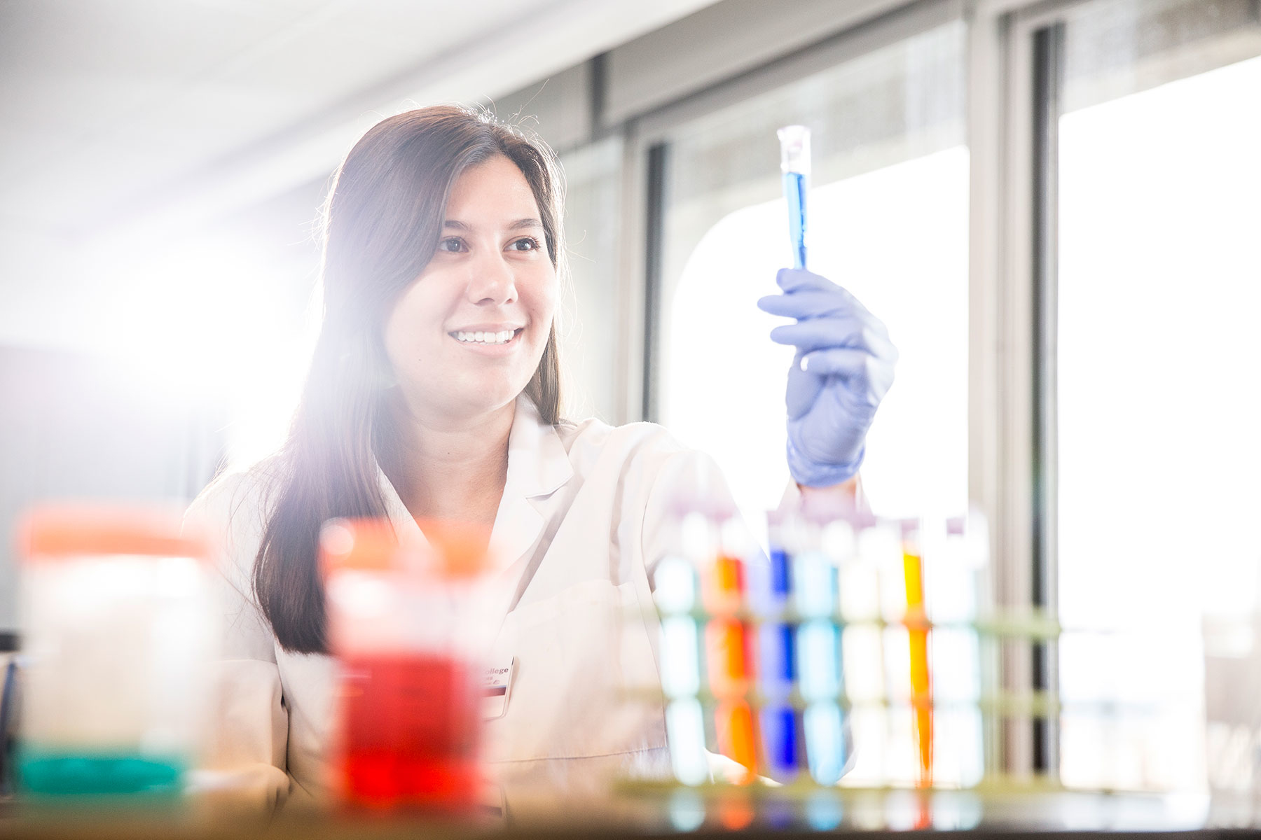 girl in biology lab