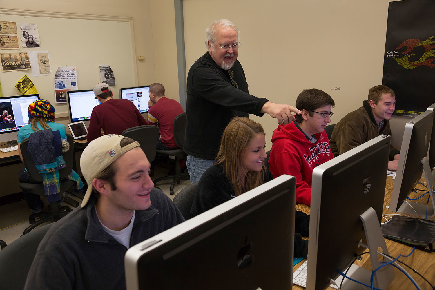 students in computer lab