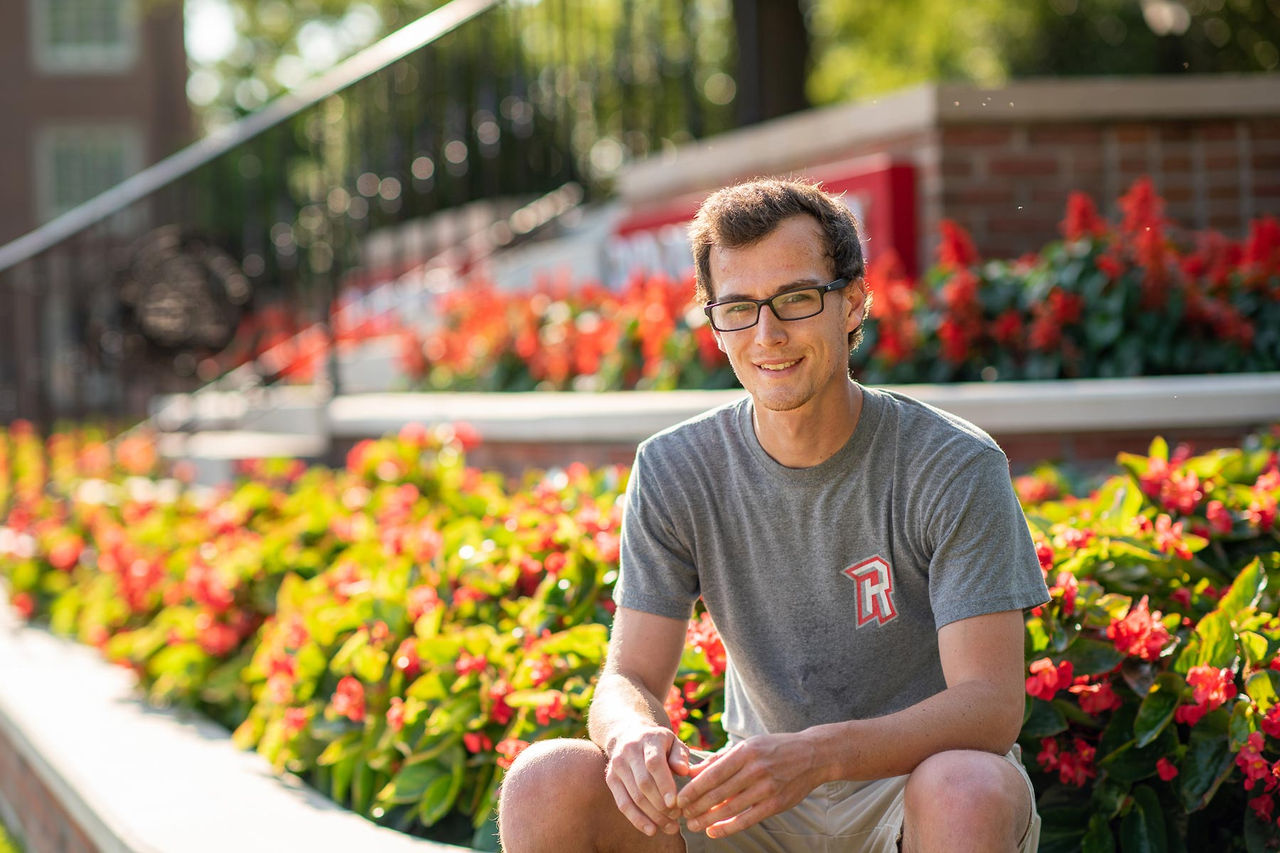 student sitting outdoor