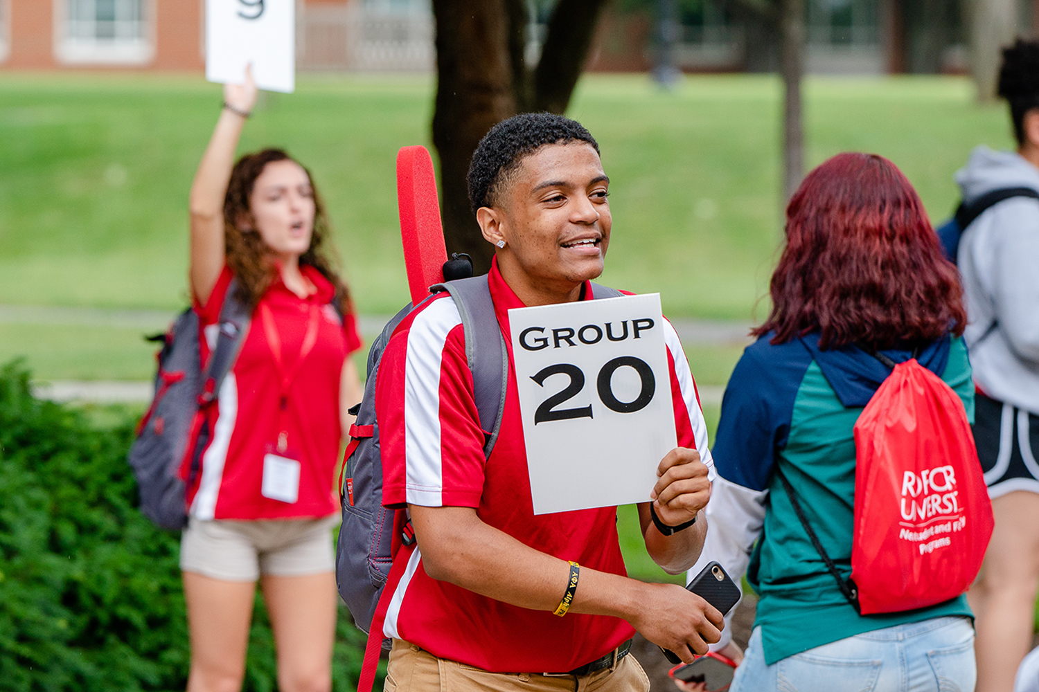 Quest leader waiting for students.