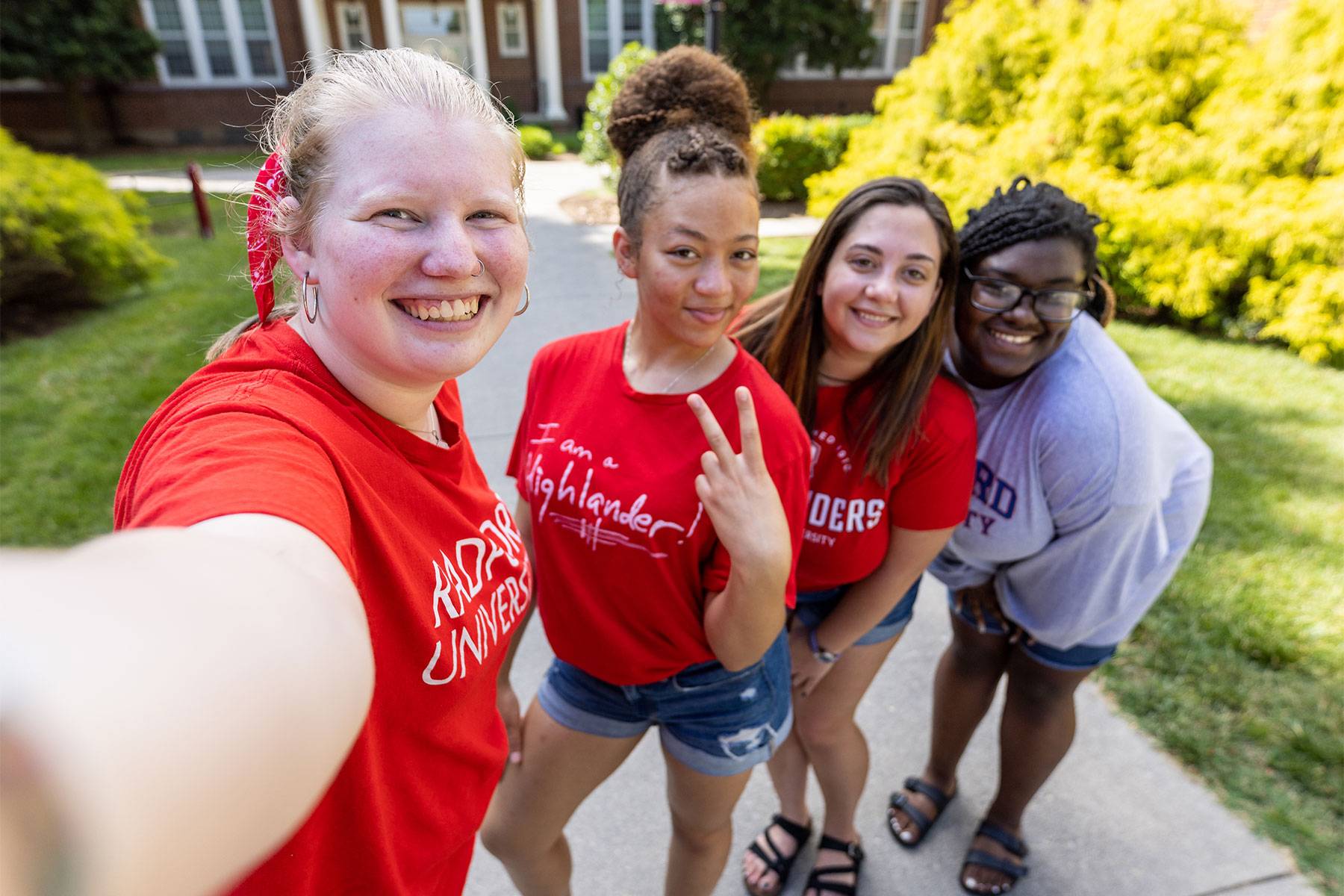 students smiling for camera