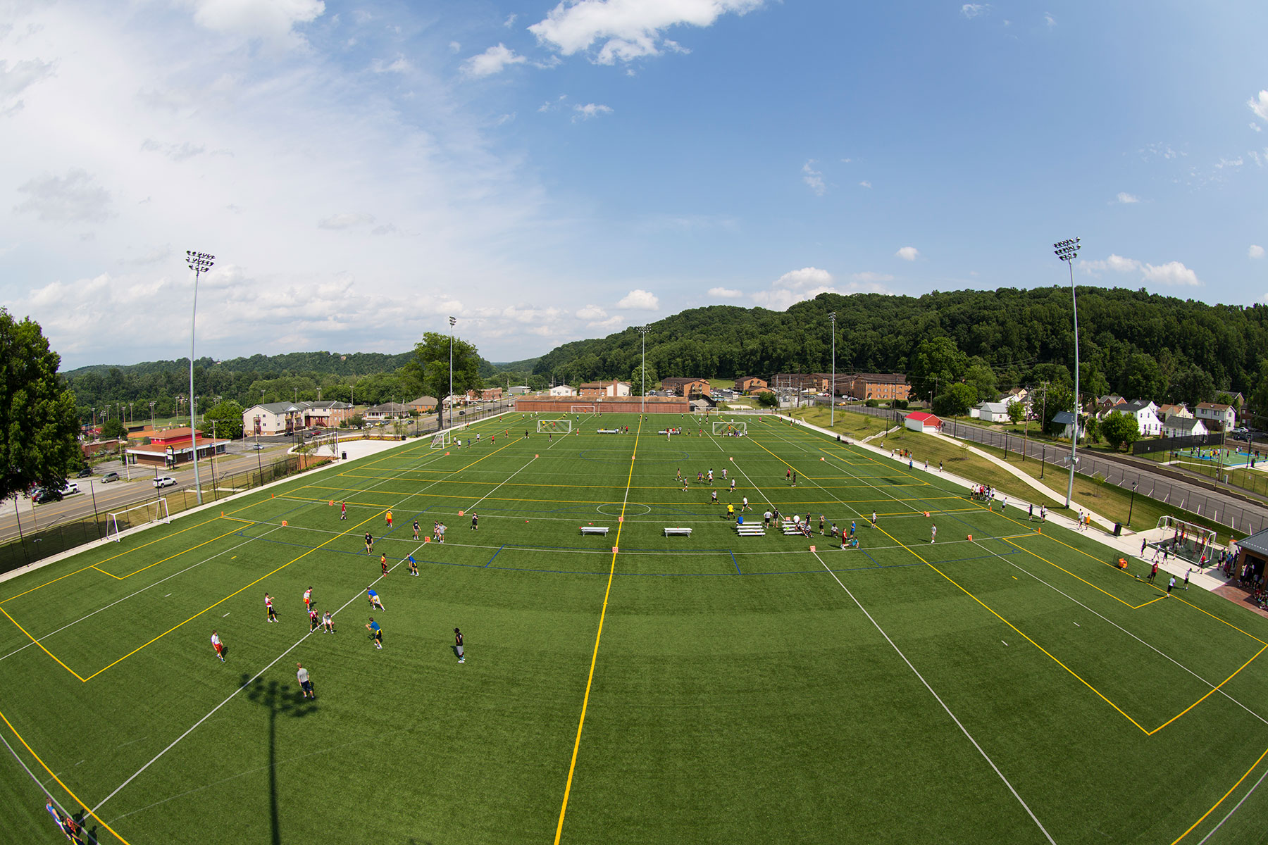 Aerial photo of the Outdoor Recreation Complex